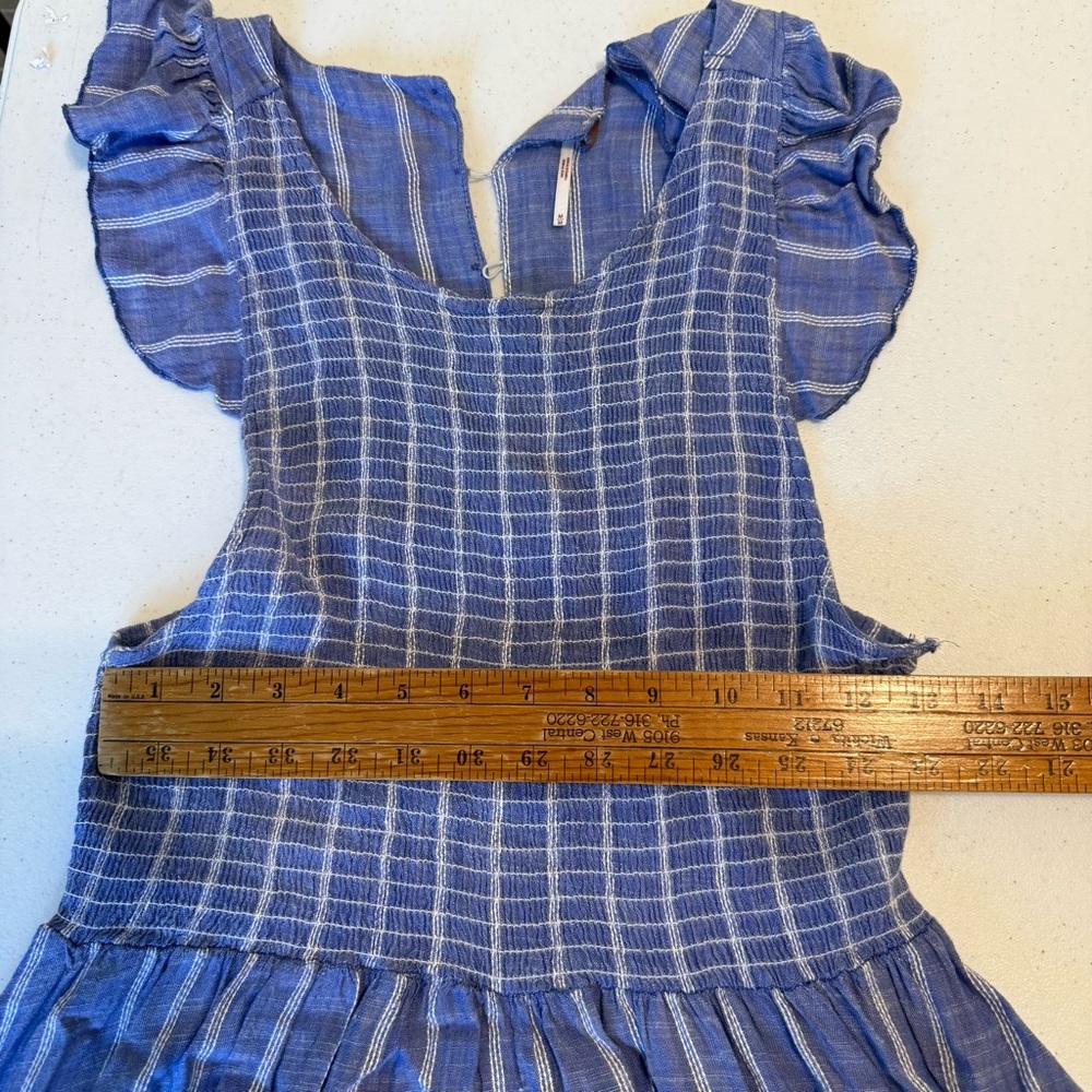 Free People Woman’s Medium Maxi Dress Boho, Chambray Cottagecore, Coastal - Picture 10 of 14